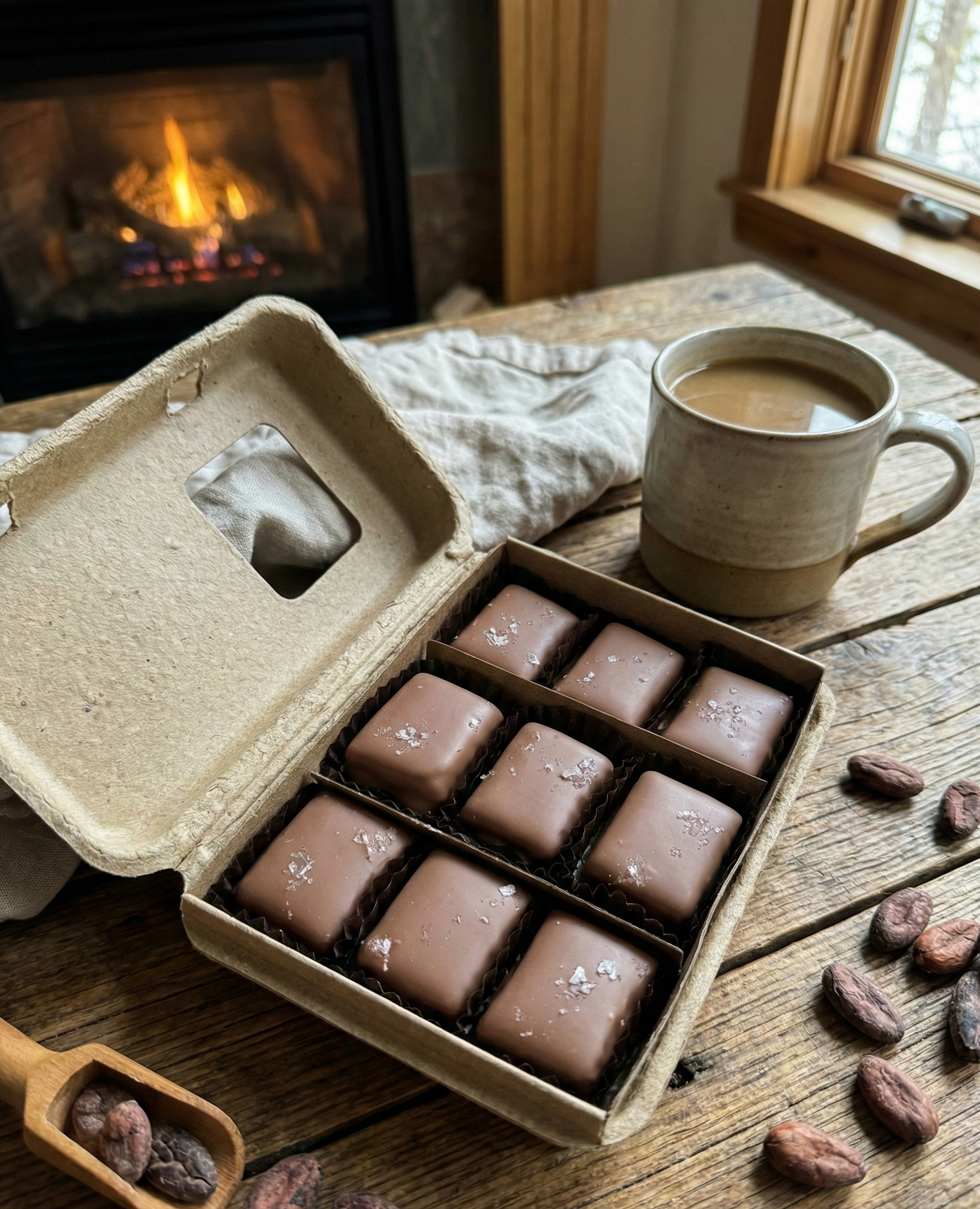 Milk Chocolate Salted Caramels – 9-Piece Box