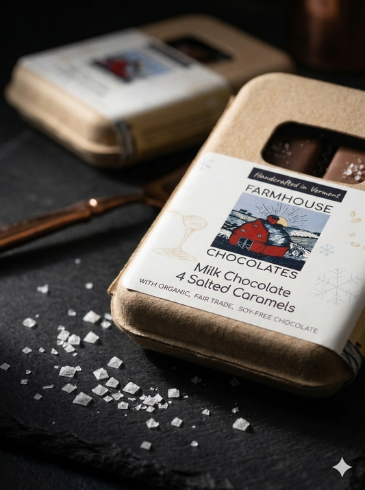 Milk Chocolate Salted Caramels, 4-Piece Box