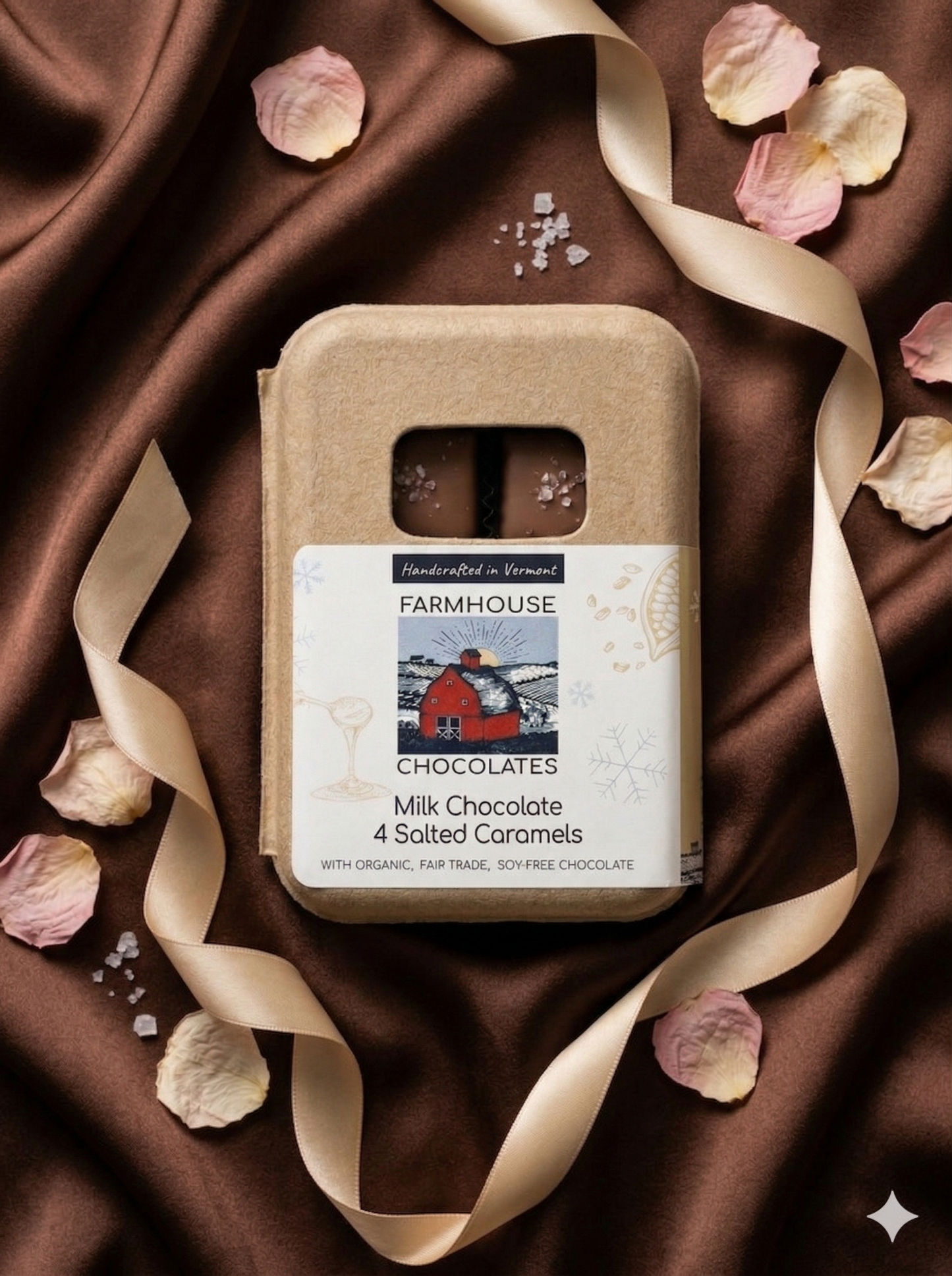 Milk Chocolate Salted Caramels, 4-Piece Box