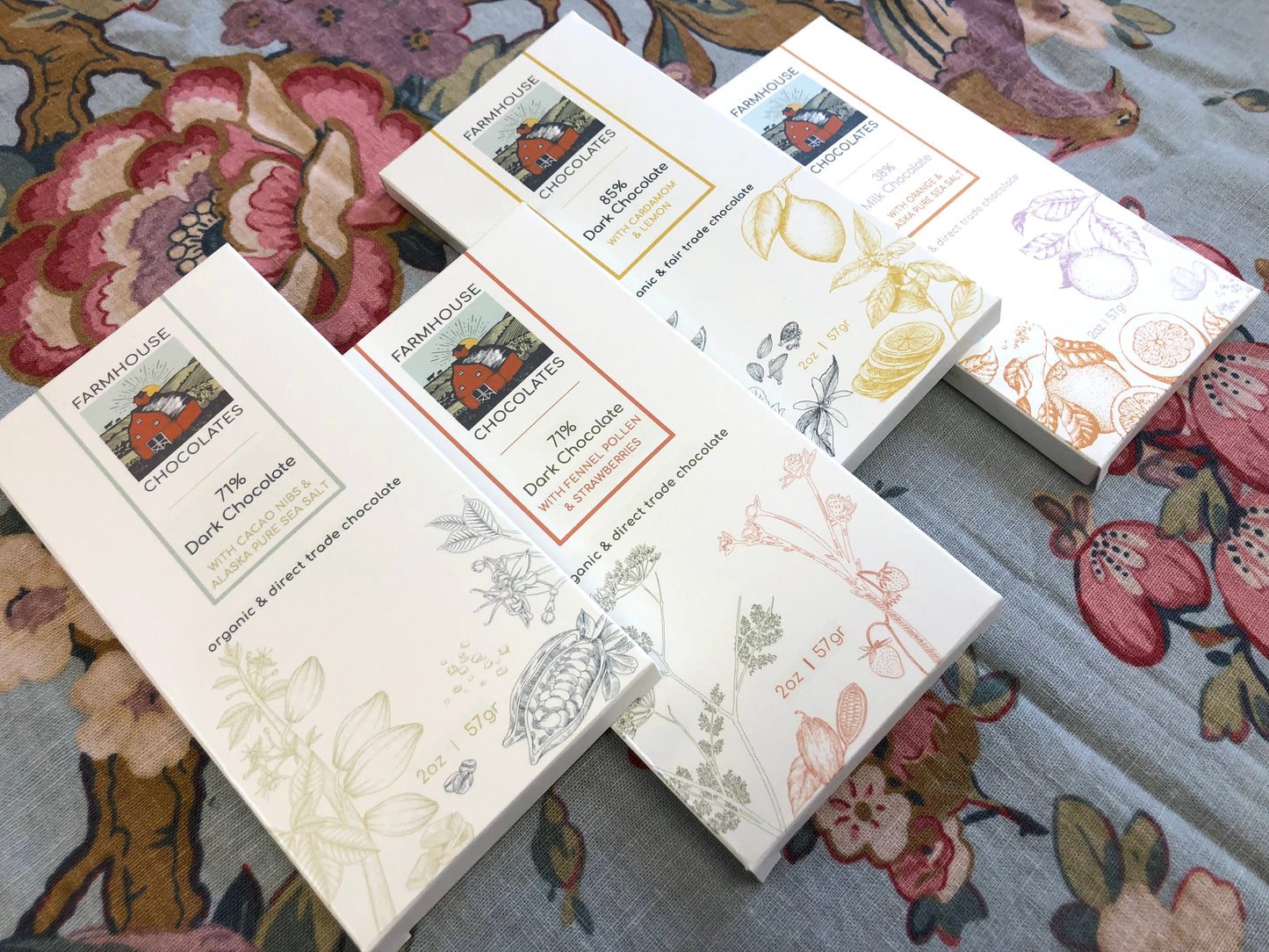 85% w/ Cardamom & Lemon (Organic, Fair Trade Chocolate Bar) - Farmhouse Chocolates