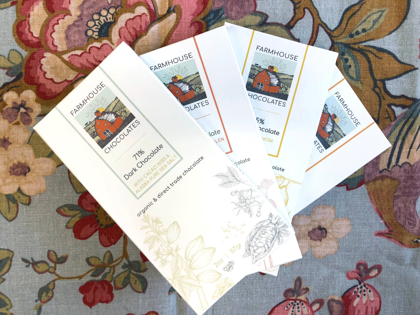 71% with Fennel Pollen & Strawberries (Organic, Fair Trade Chocolate Bar) - Farmhouse Chocolates